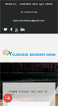 Mobile Screenshot of classicalholidaysindia.com